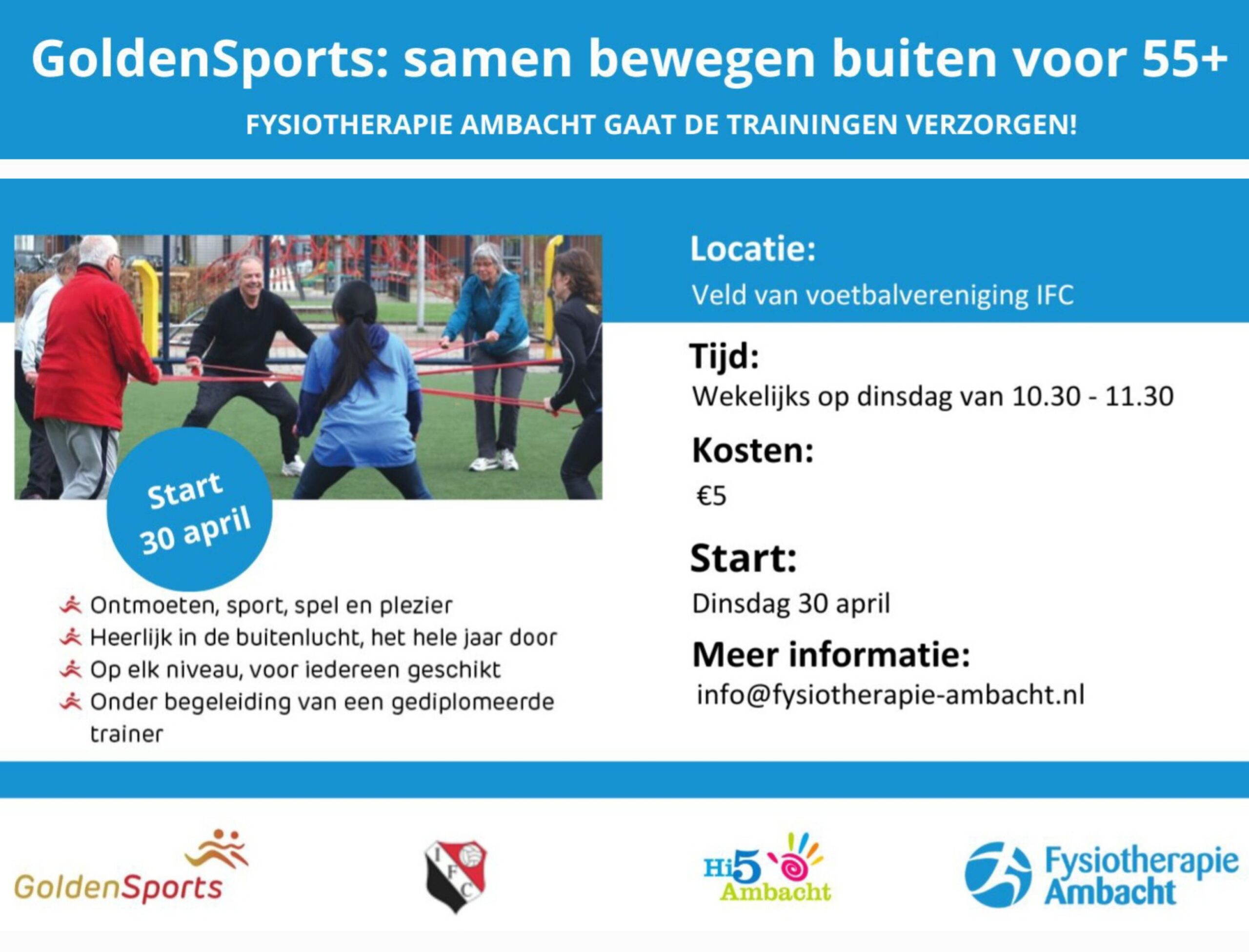 Kom samen met ons buiten sporten!