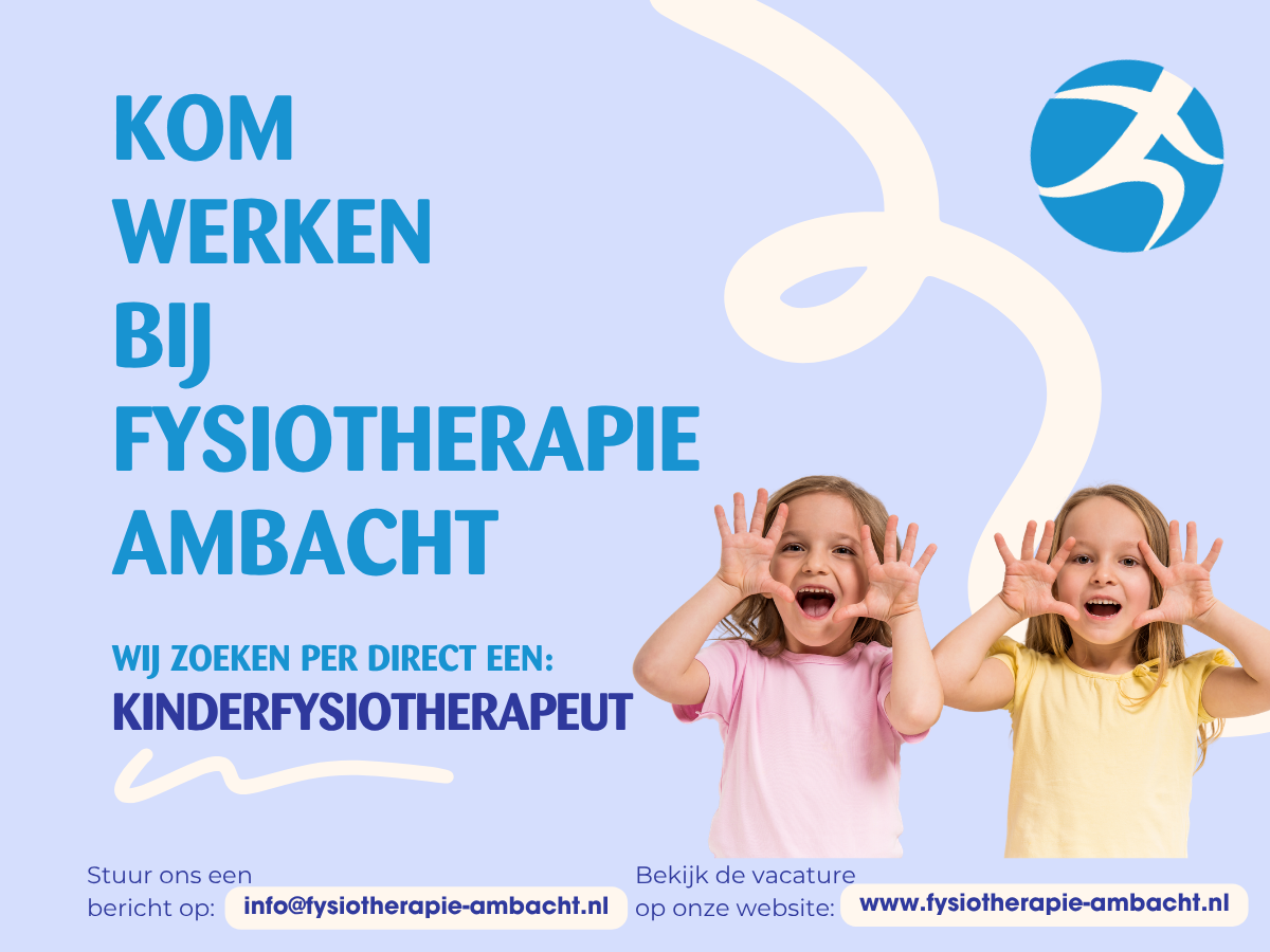 Vacature Kinderfysiotherapeut 24-36 uur